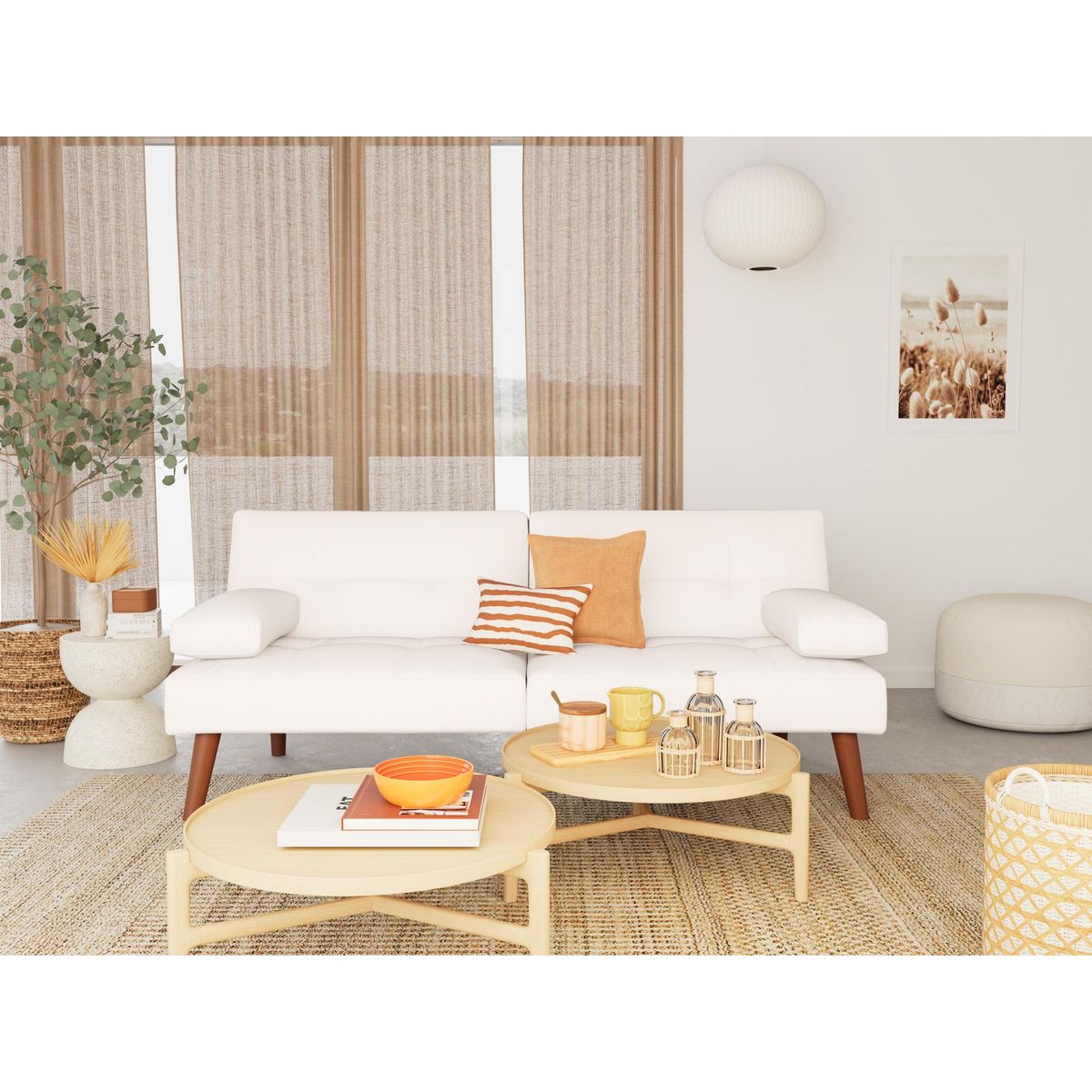 BEST MOBILIER Philae - canapé convertible clic-clac 2 places - en simili