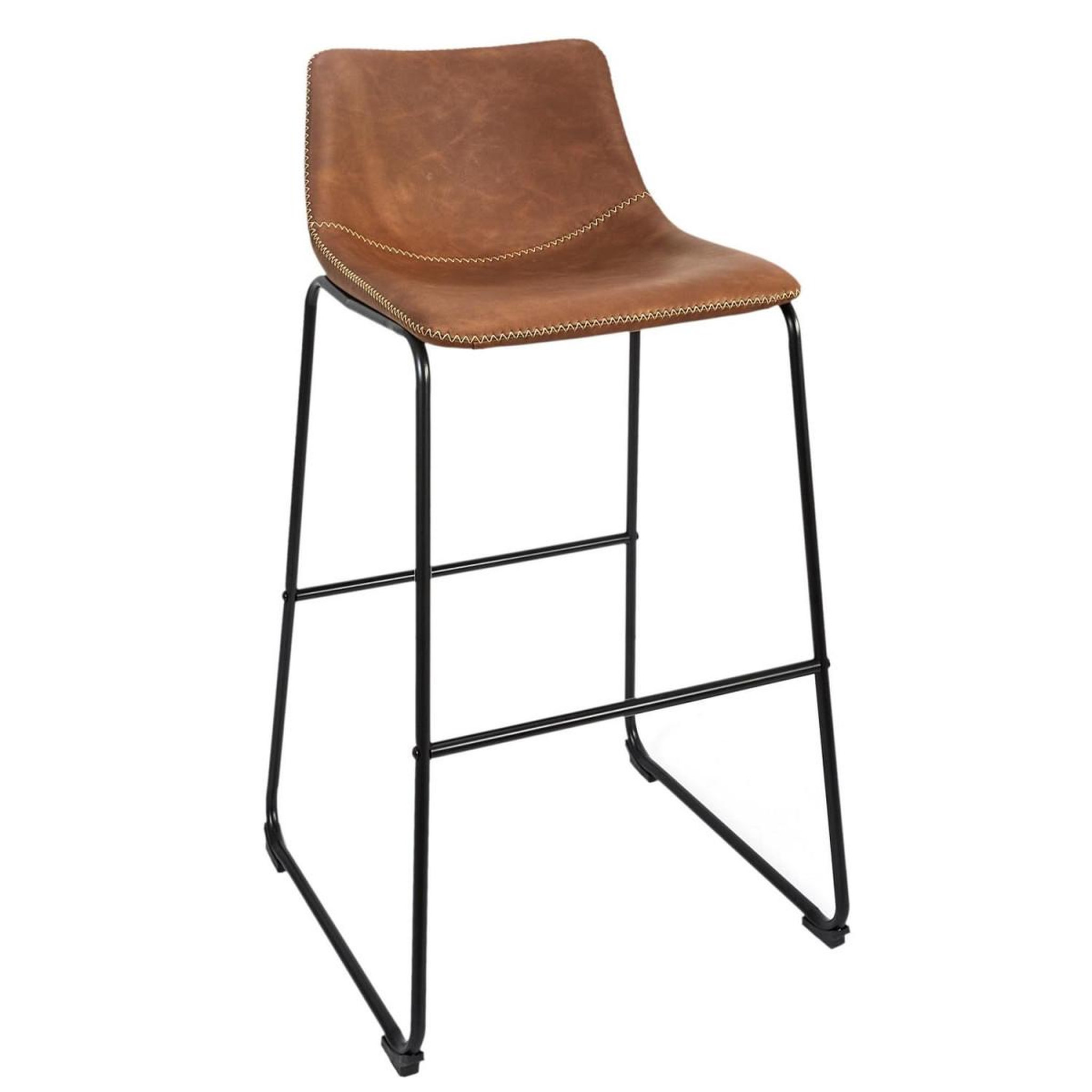 Voir la diapositive 2 : The Home Deco Factory Lot de 2 Tabourets de Bar  Indus  93cm Marron