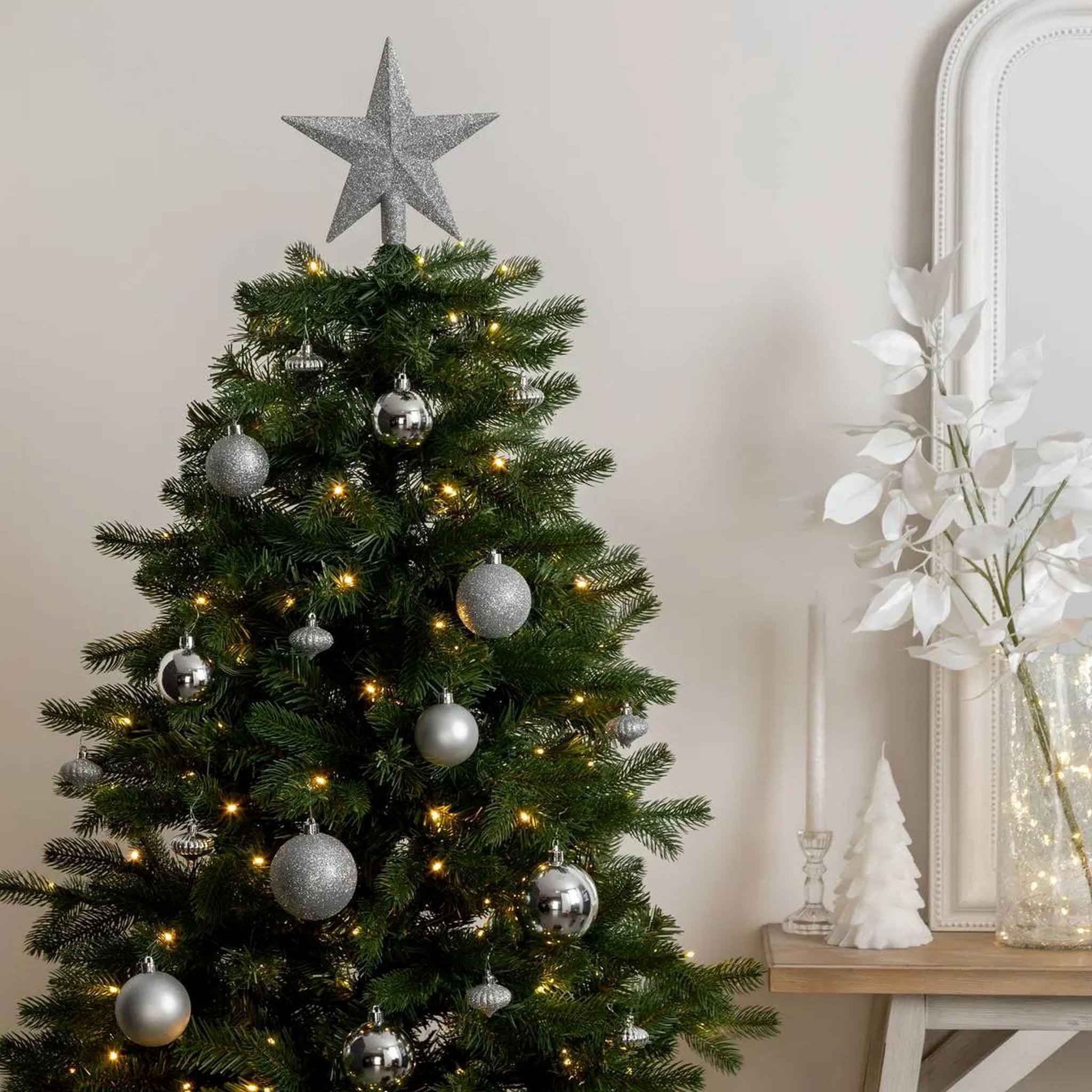 Voir la diapositive 3 : FEERIC LIGHT & CHRISTMAS Kit 18 Pièces Déco de Noël  Colorama  23cm Argent