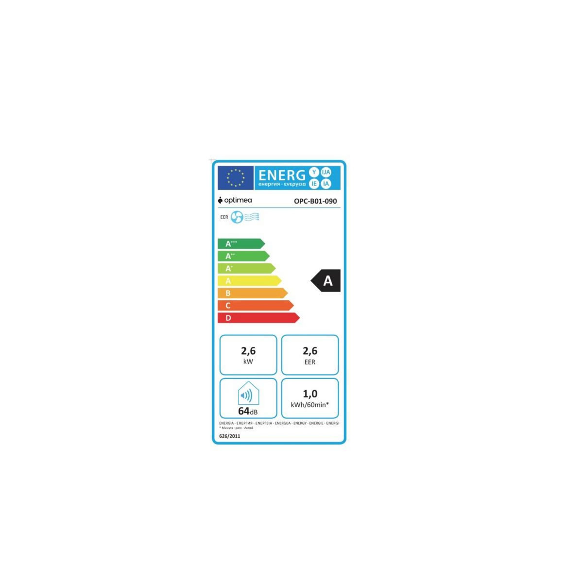OPTIMEA Climatiseur mobile 2600w 25m² - OPC-B01-090