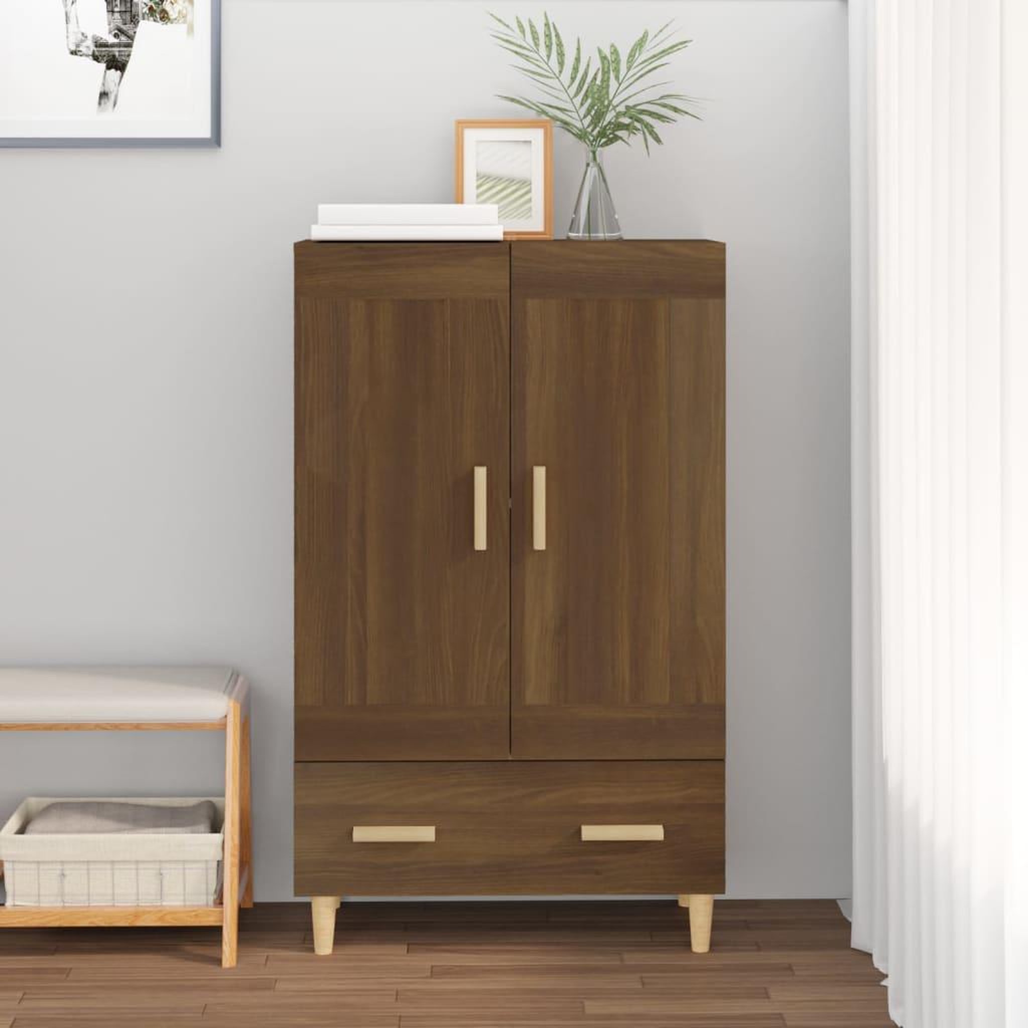 Voir la diapositive 1 : VIDAXL Buffet Chene marron 70x31x115 cm Bois d'ingenierie