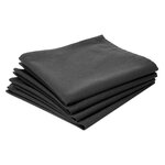 ATMOSPHERA Lot de 4 Serviettes de Table  Coton  40x40cm Gris Foncé
