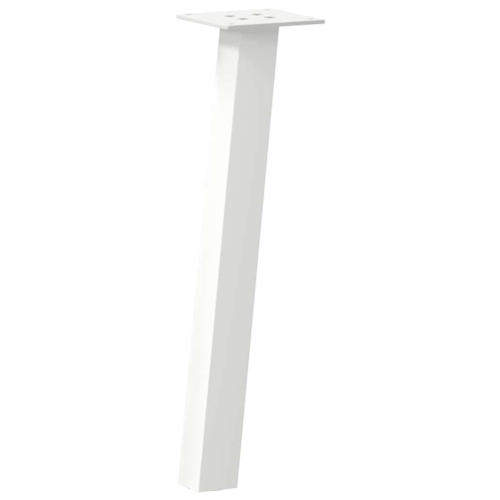 Voir la diapositive 2 : VIDAXL Pieds de table basse 4 pcs blanc 30 cm acier