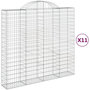 Voir la diapositive 2 : VIDAXL Paniers a gabions arques 11 pcs 200x50x180/200 cm Fer galvanise