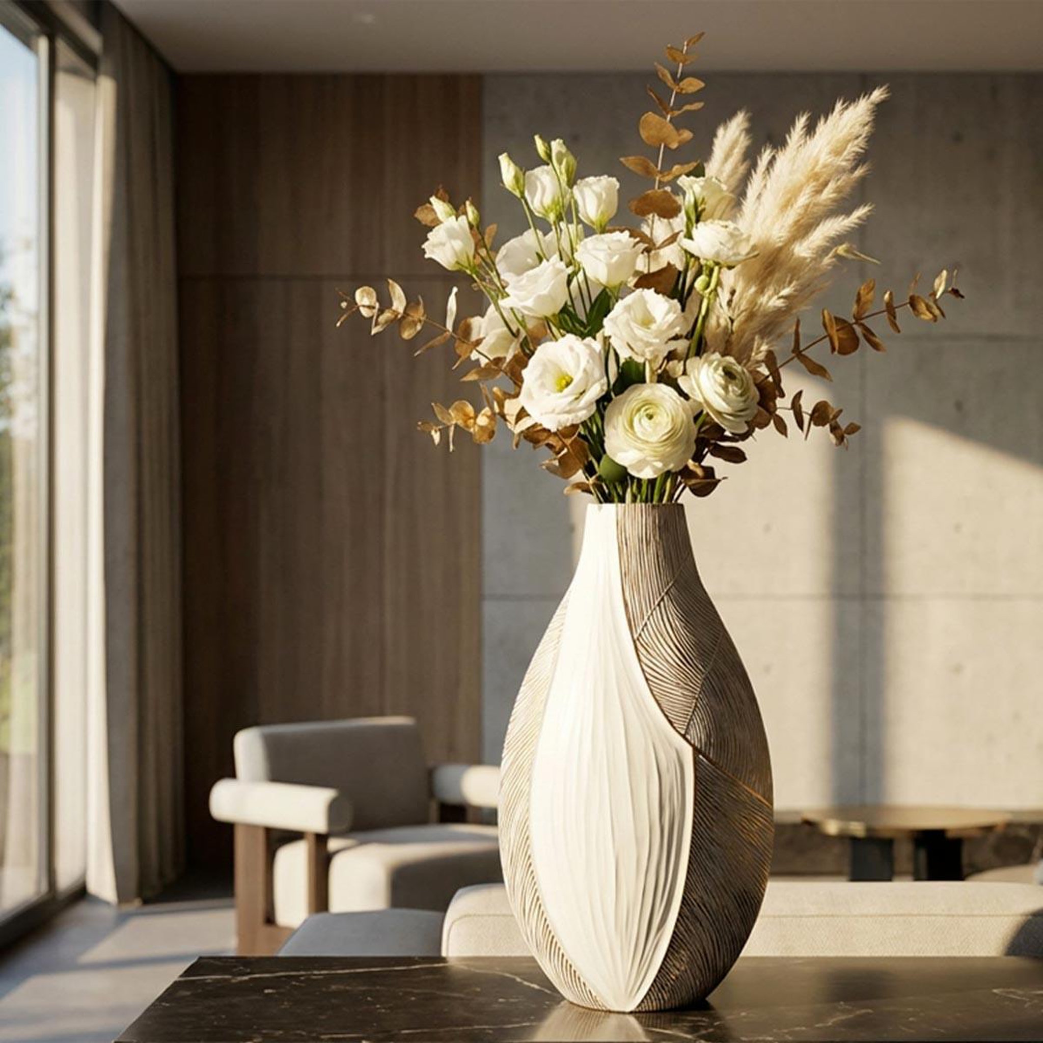 Voir la diapositive 4 : Paris Prix Vase design  hochi  50cm blanc