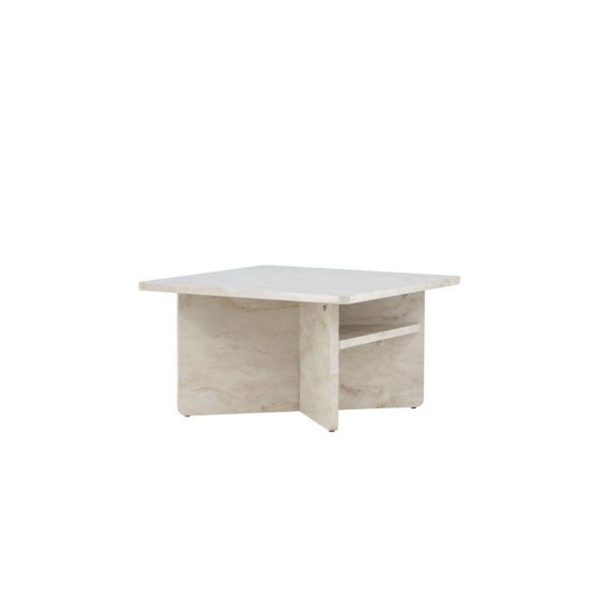 Paris Prix Table Basse Effet Marbre  Alesund   75cm Beige