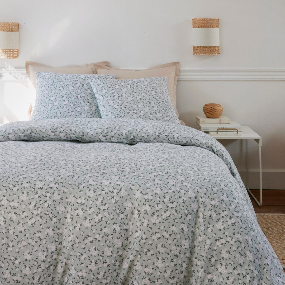 BATON ROUGE Parure housse de couette 100% gaze de coton imprimé edana