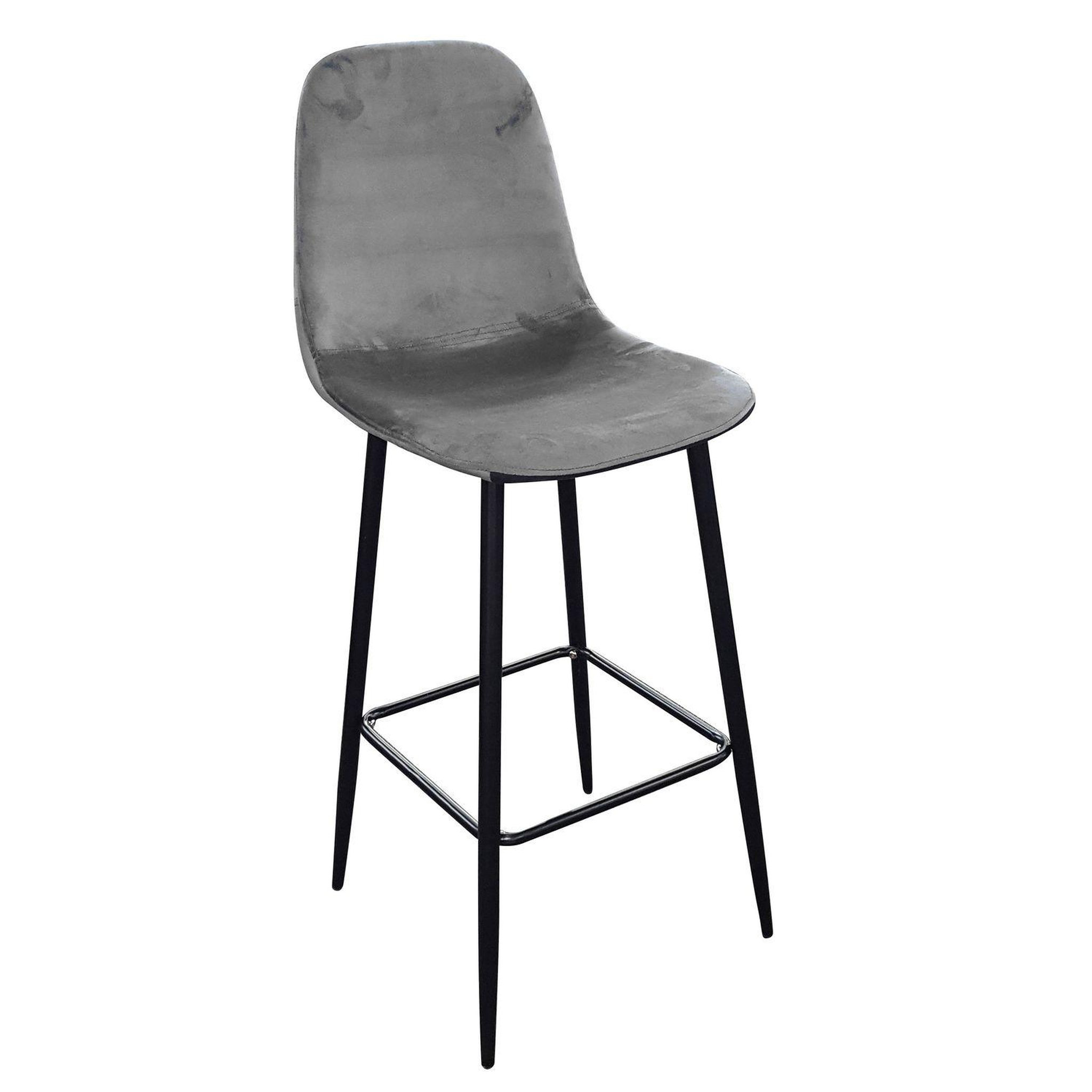 Voir la diapositive 1 : DIVERS Tabouret de bar en velours vintage inoui