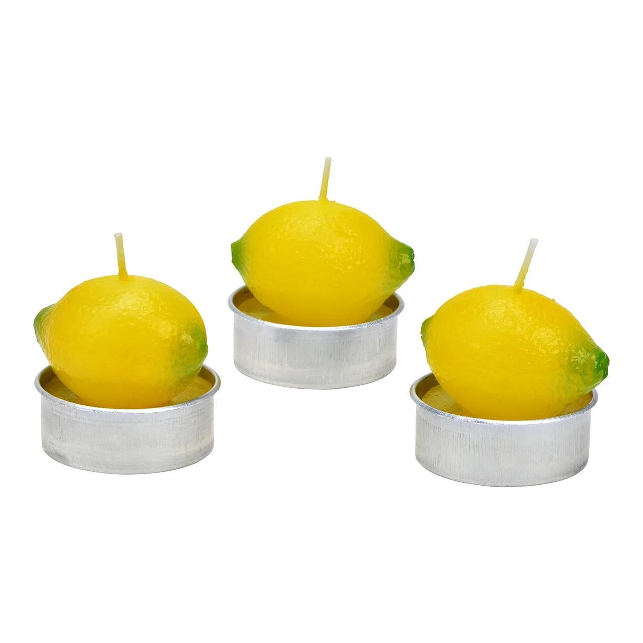 Eden Bougies chauffe-plat citron en cire set de 6