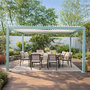 Voir la diapositive 6 : CONCEPT USINE Pergola bioclimatique structure et lames orientables en aluminium vert 4x3m RHODES