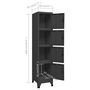 Voir la diapositive 6 : VIDAXL Armoire a casiers Anthracite 38x45x180 cm Acier