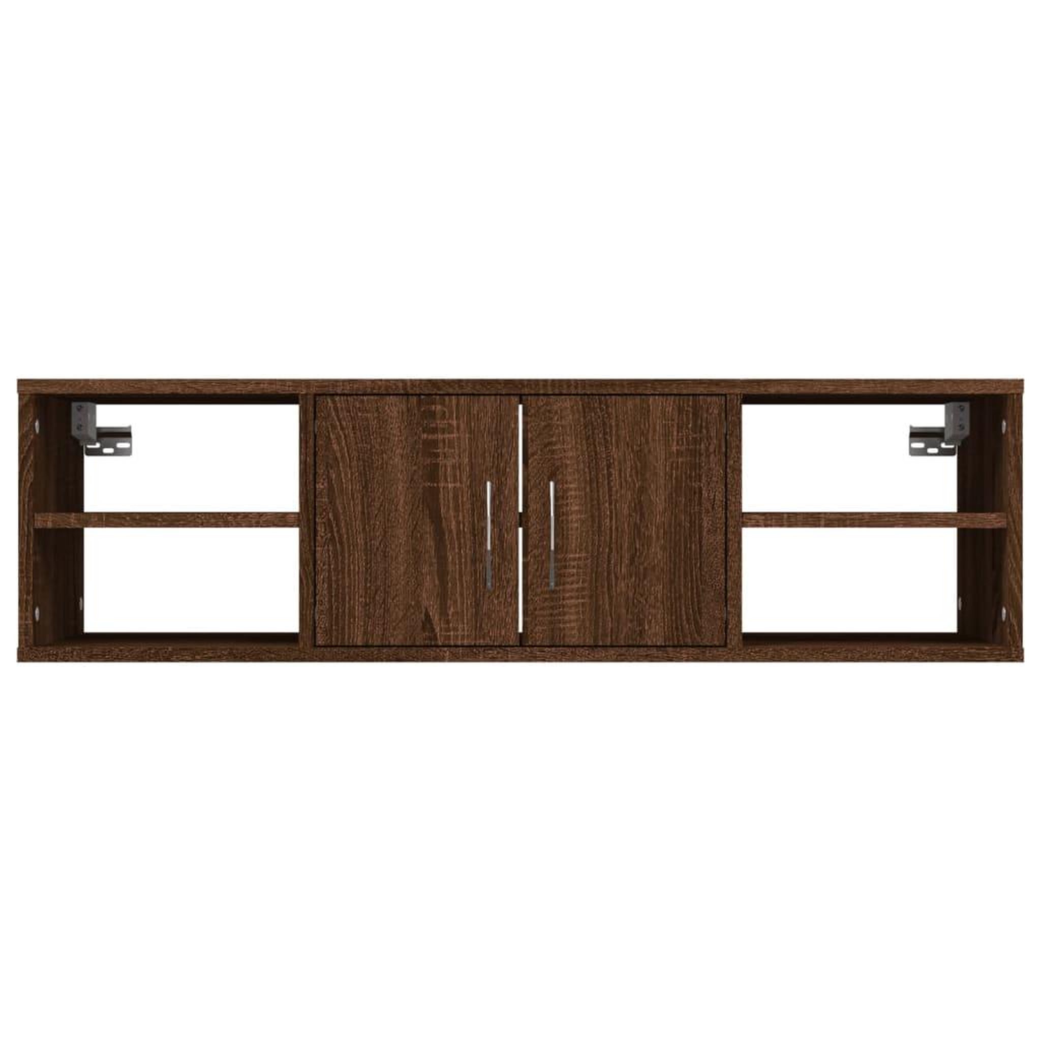 Voir la diapositive 5 : VIDAXL Etagere murale chene marron 102x30x29 cm bois d'ingenierie