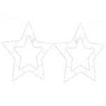 VIDAXL Lumières de Noël silhouette d étoile 2 pcs 50 LED blanc chaud