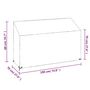 Voir la diapositive 6 : VIDAXL Housses de banc de jardin 2 pcs 8 œillets 190x70x70/88 cm PE