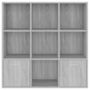 Voir la diapositive 3 : VIDAXL Armoire a livres Sonoma gris 98x30x98 cm