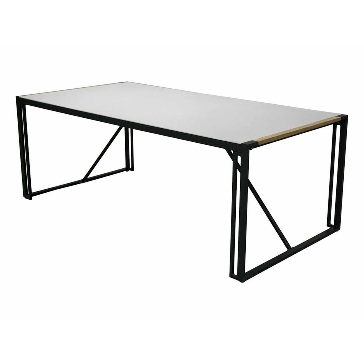 Paris Prix Table de Jardin en Verre  Texas  200cm Gris