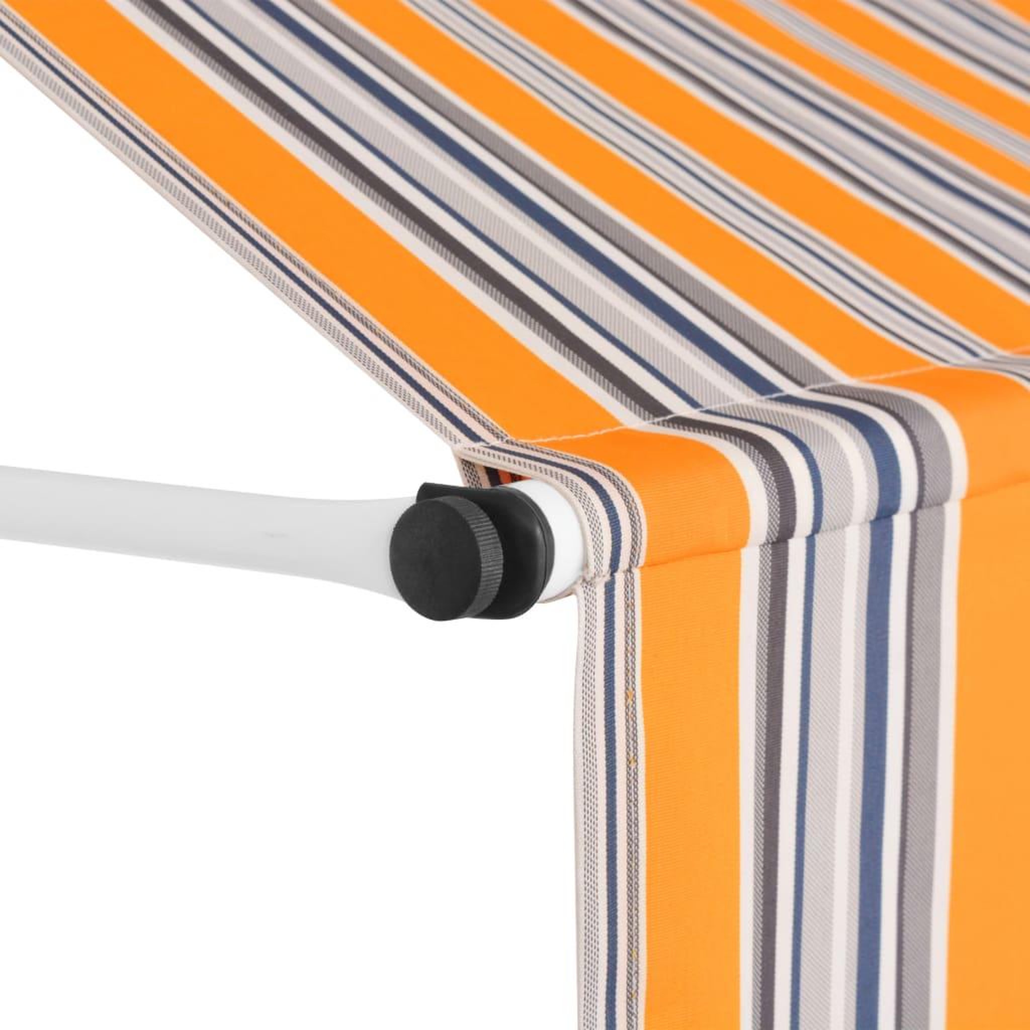 Voir la diapositive 3 : VIDAXL Auvent retractable manuel 100 cm Rayures jaunes et bleues