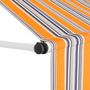 Voir la diapositive 3 : VIDAXL Auvent retractable manuel 100 cm Rayures jaunes et bleues