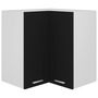 Voir la diapositive 1 : VIDAXL Armoire d'angle suspendue Noir 57x57x60 cm Bois d'ingenierie