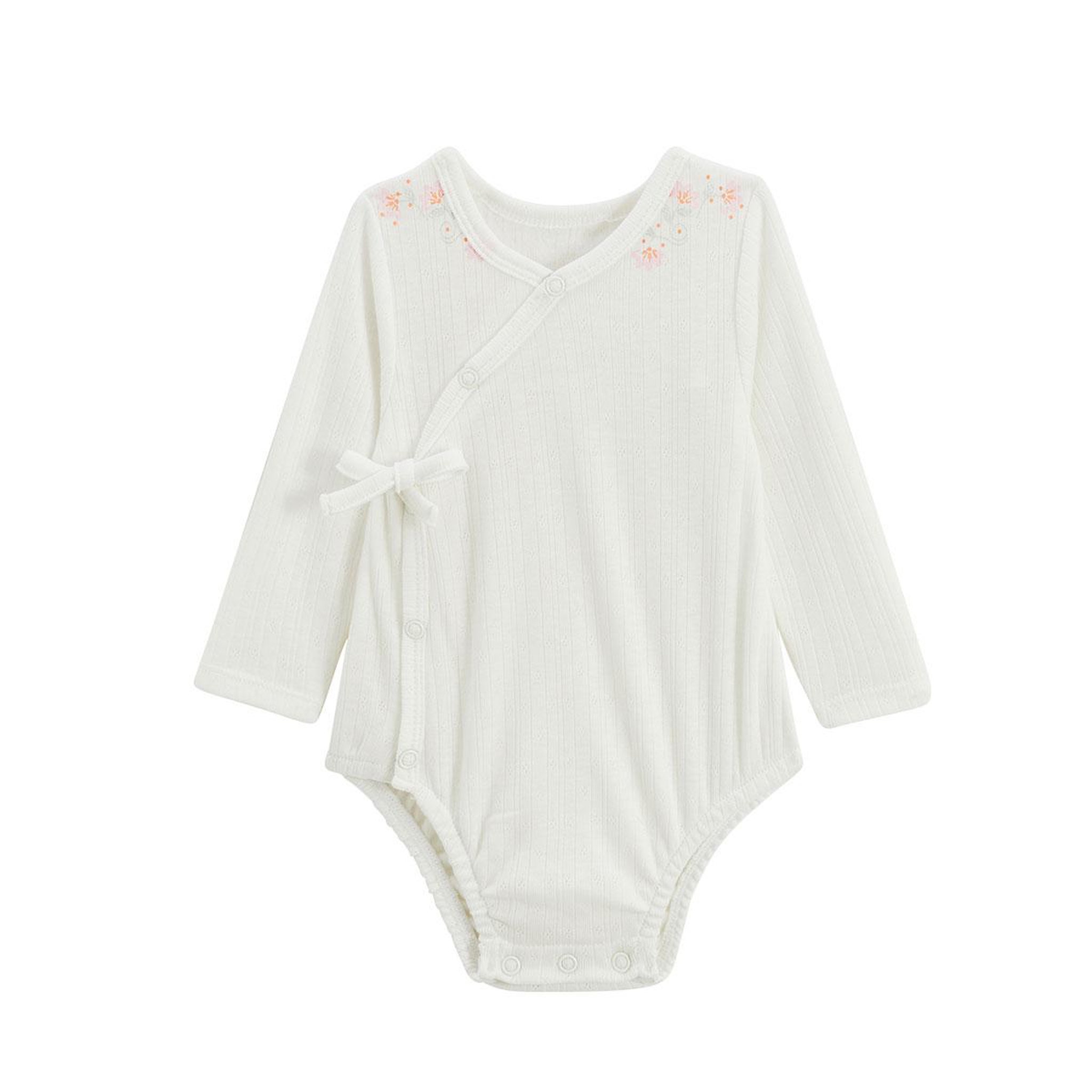 Voir la diapositive 3 : Petit Béguin Ensemble body bébé et pantalon en pointelle badian