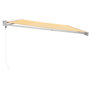 Voir la diapositive 4 : VIDAXL Auvent retractable jaune et blanc 5x3 m tissu et aluminium