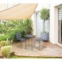 Voir la diapositive 2 : Habitat et Jardin Table de jardin en métal  Bilbao  - 70 x 70 x 71 cm - Gris