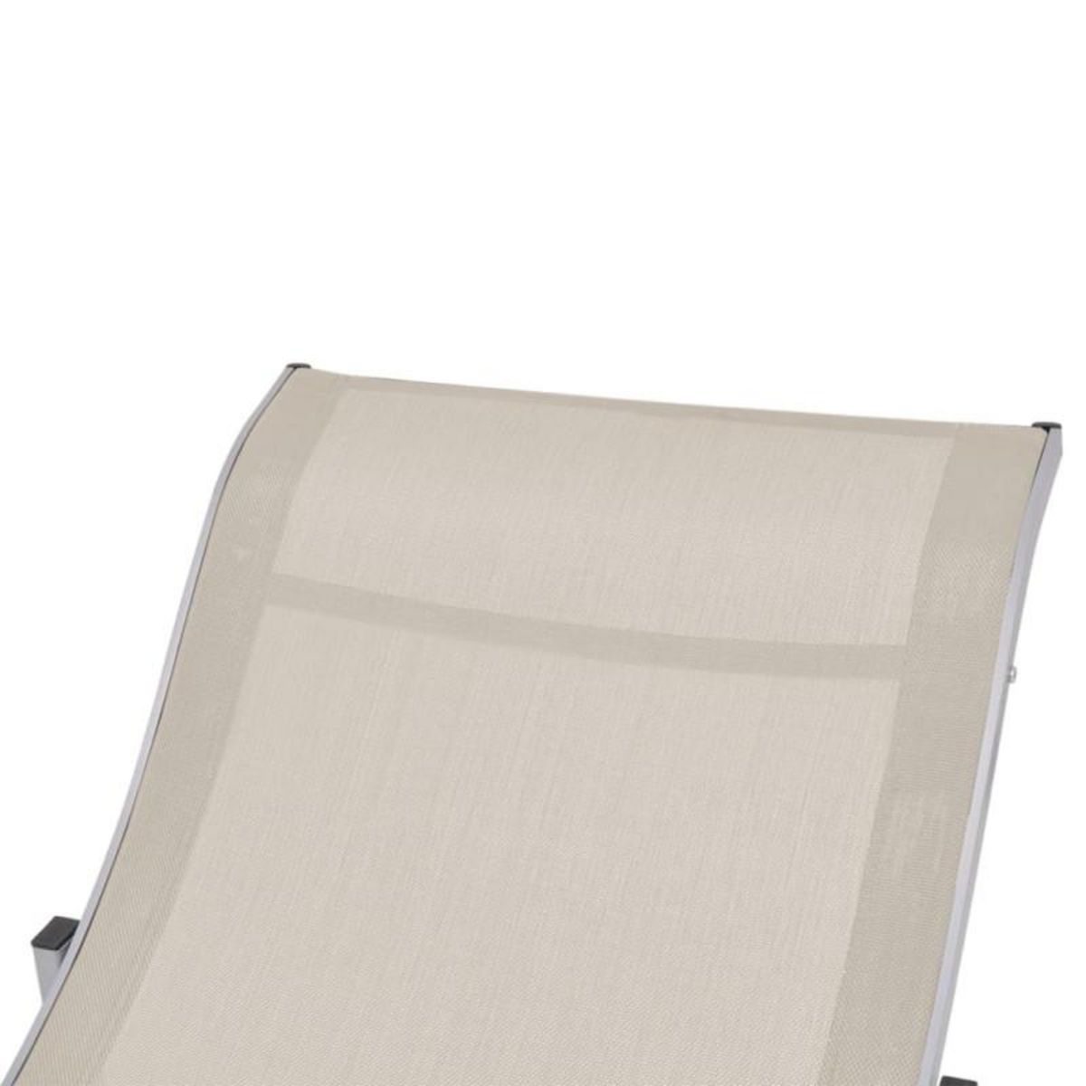 VIDAXL Chaises longues pliables lot de 2 Crème Textilène