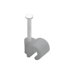 CENTRALE BRICO Lot de 100 attaches-fils, Diamètre de 4 à 7 mm, L.20 mm, Gris