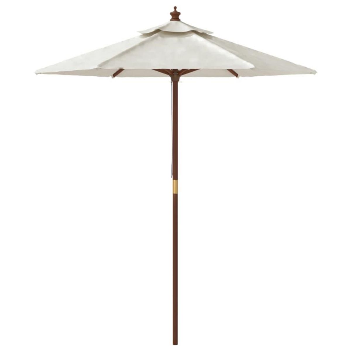 VIDAXL Parasol de jardin avec mat en bois sable 196x231 cm