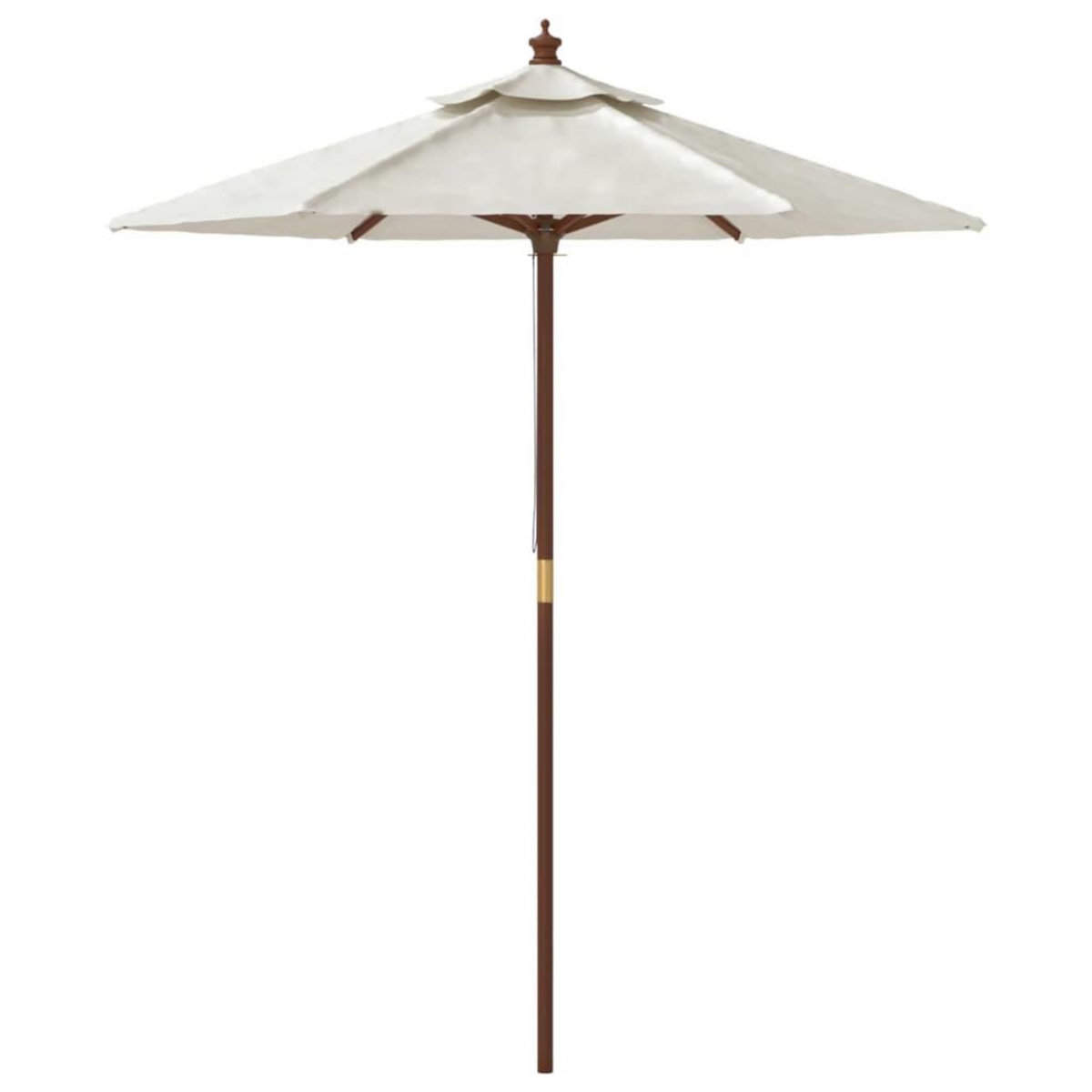 VIDAXL Parasol de jardin avec mat en bois sable 196x231 cm