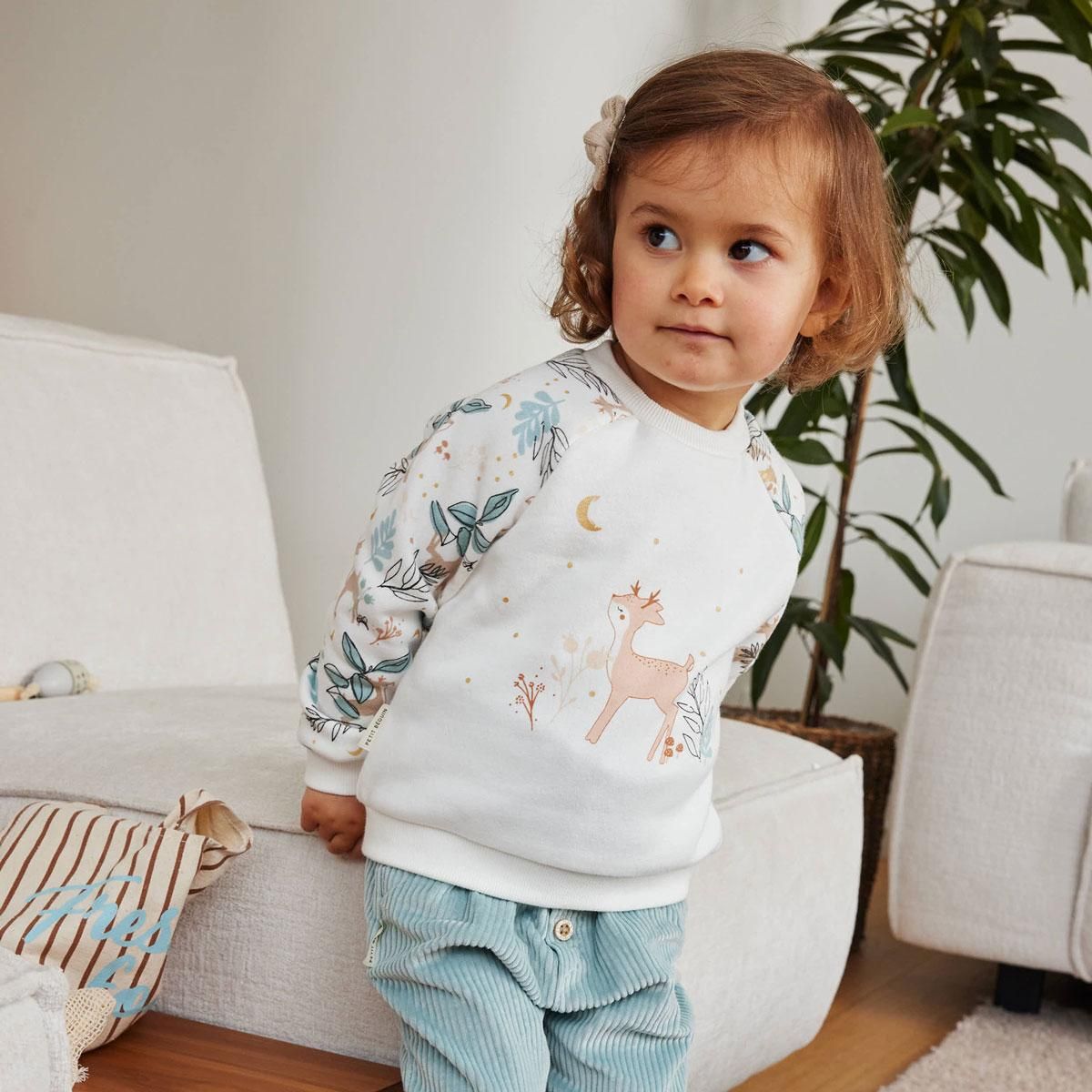 Petit Béguin Sweat-shirt bébé en molleton Alma