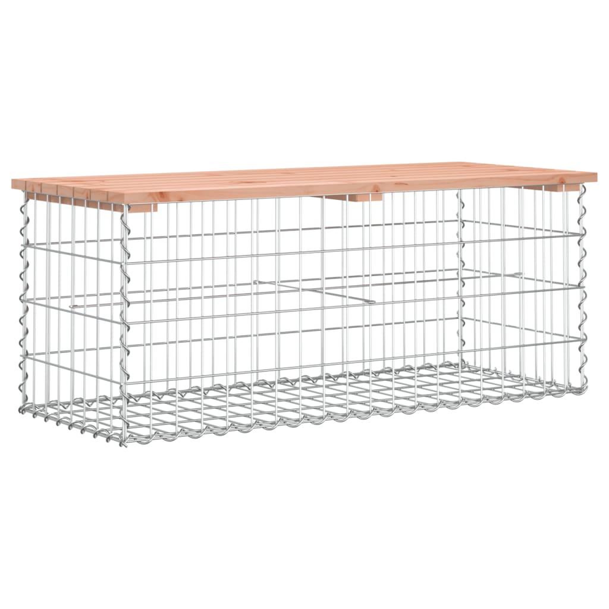 Voir la diapositive 5 : VIDAXL Banc de jardin design gabion 103x44x42cm bois massif de douglas
