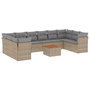 Voir la diapositive 2 : VIDAXL Salon de jardin et coussins 11 pcs melange beige resine tressee