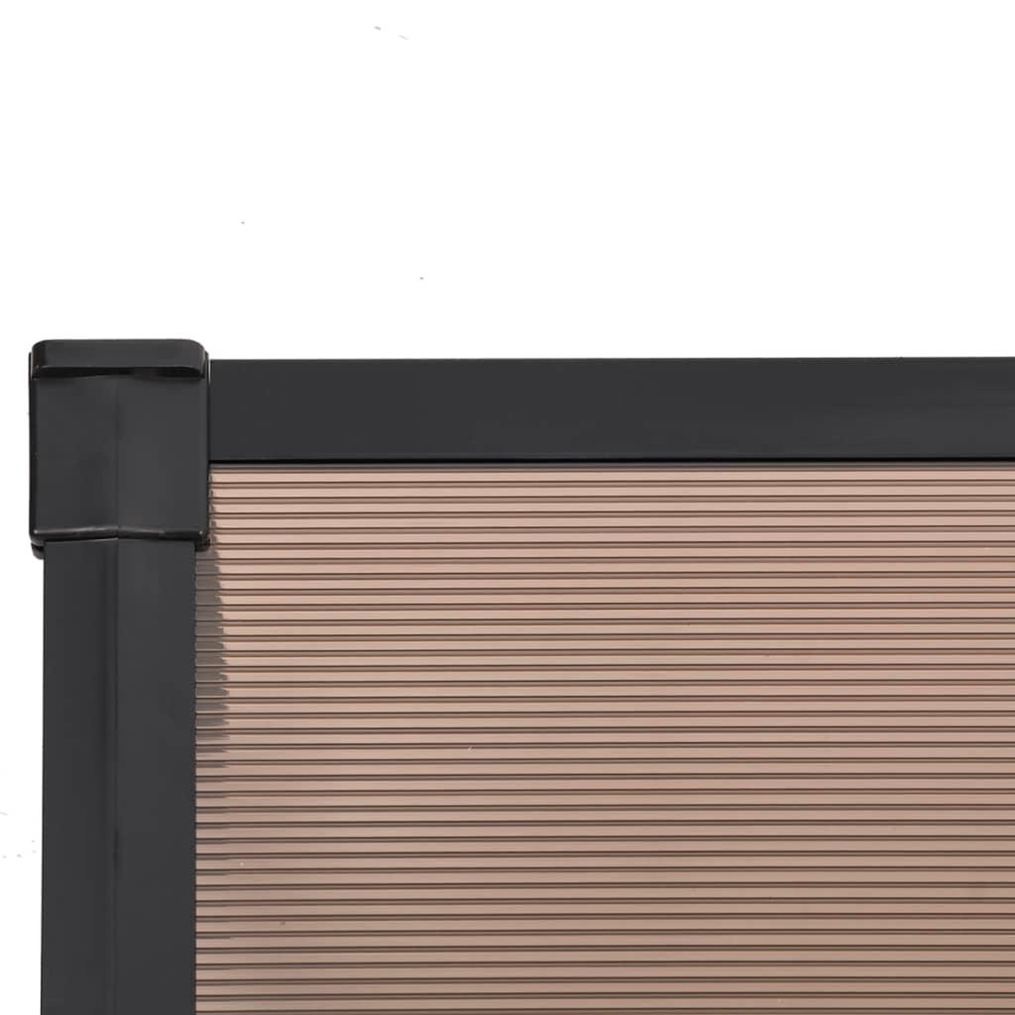 Voir la diapositive 5 : VIDAXL Auvent de porte Noir 122x90 cm Polycarbonate