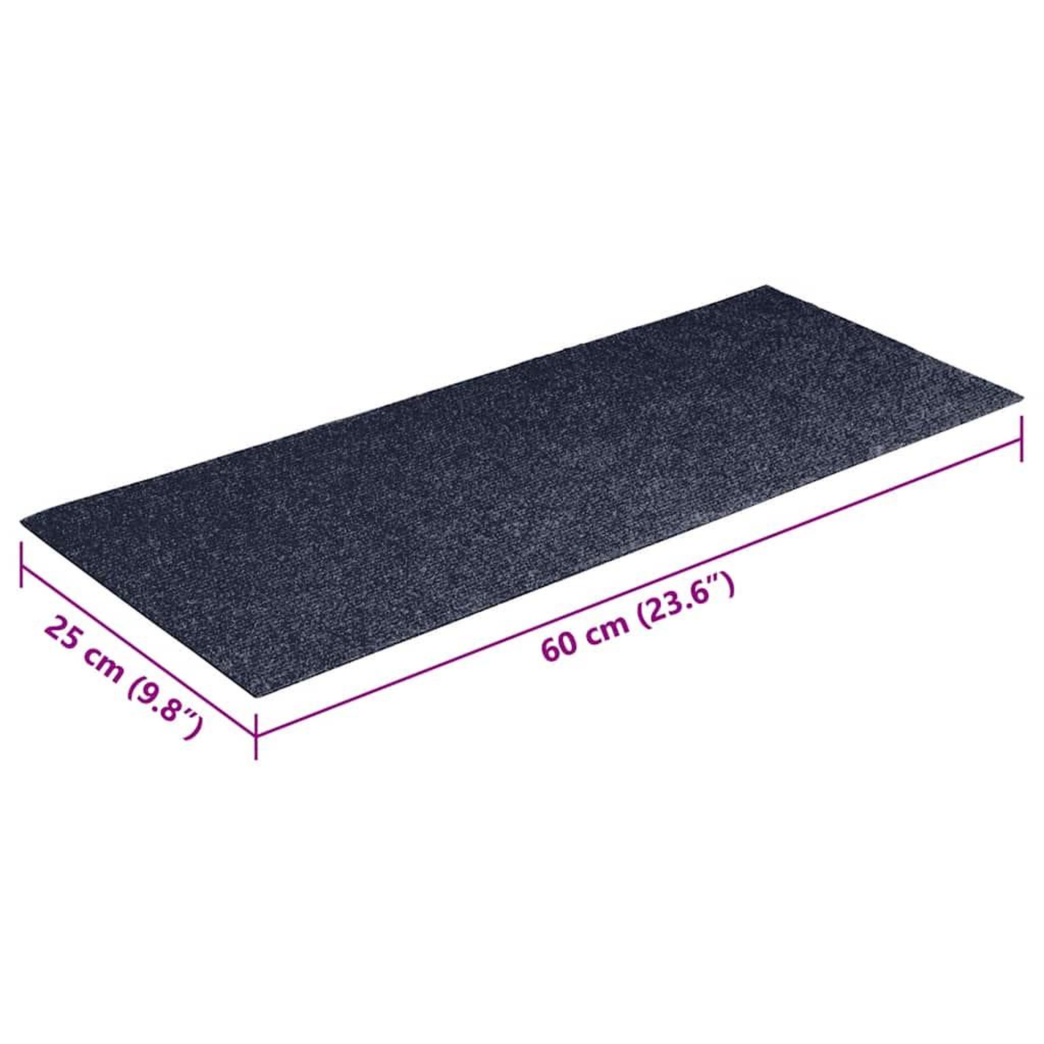 Voir la diapositive 6 : VIDAXL Tapis d'escalier auto-adhesifs 30 pcs gris bleu 60x25 cm