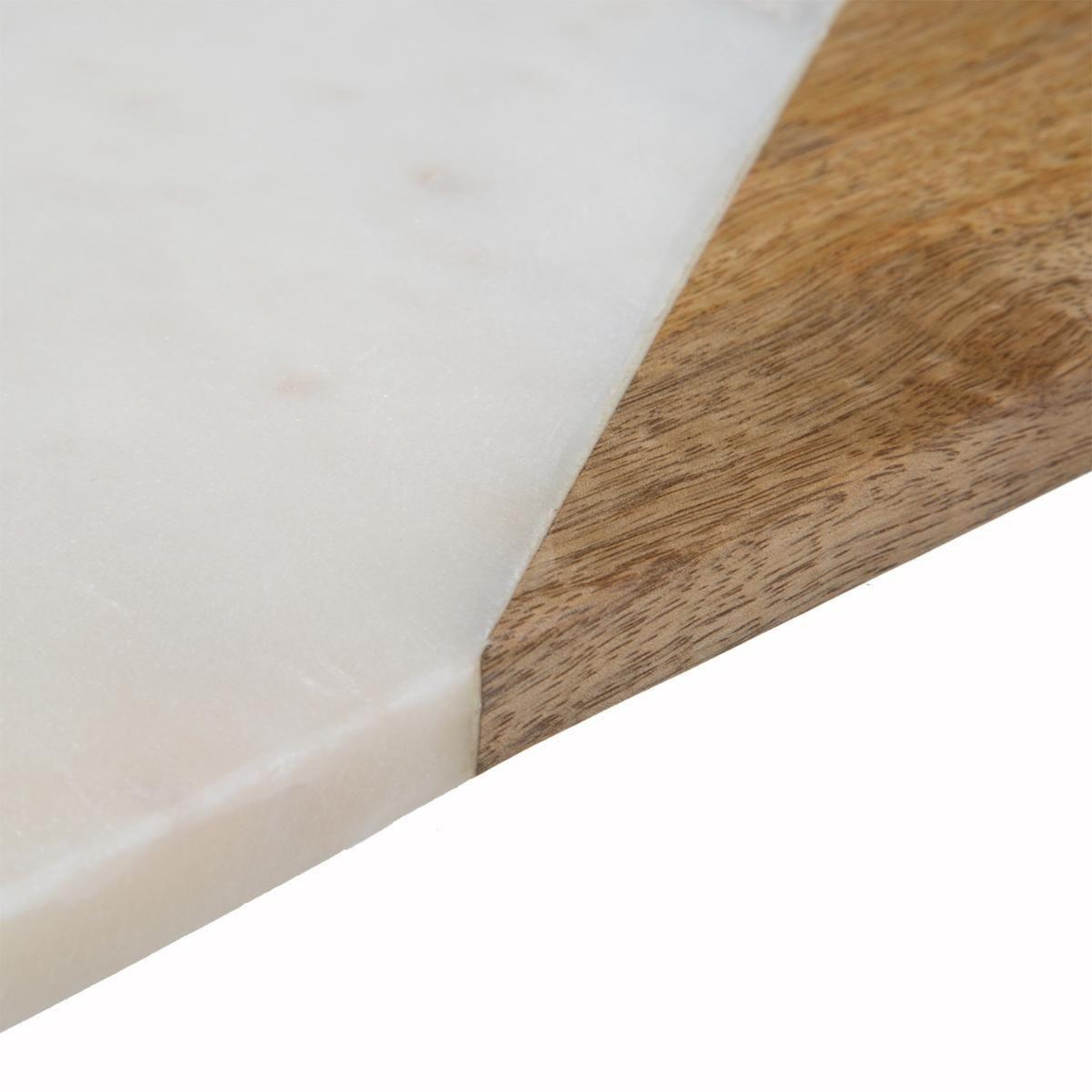 Voir la diapositive 3 : SECRET DE GOURMET Planche à découper en marbre  geom  30cm blanc