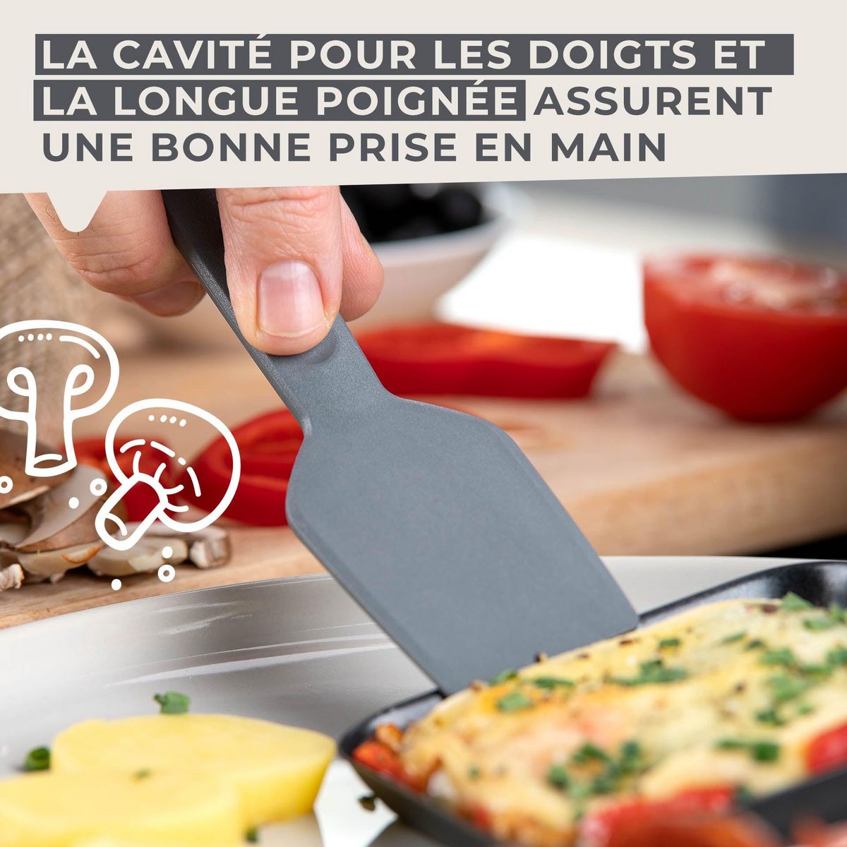 Fackelmann Lot de 4 spatules à raclette 16 cm Fackelmann