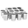 Voir la diapositive 6 : VIDAXL Porte couverts 6 grilles Carré Acier inoxydable