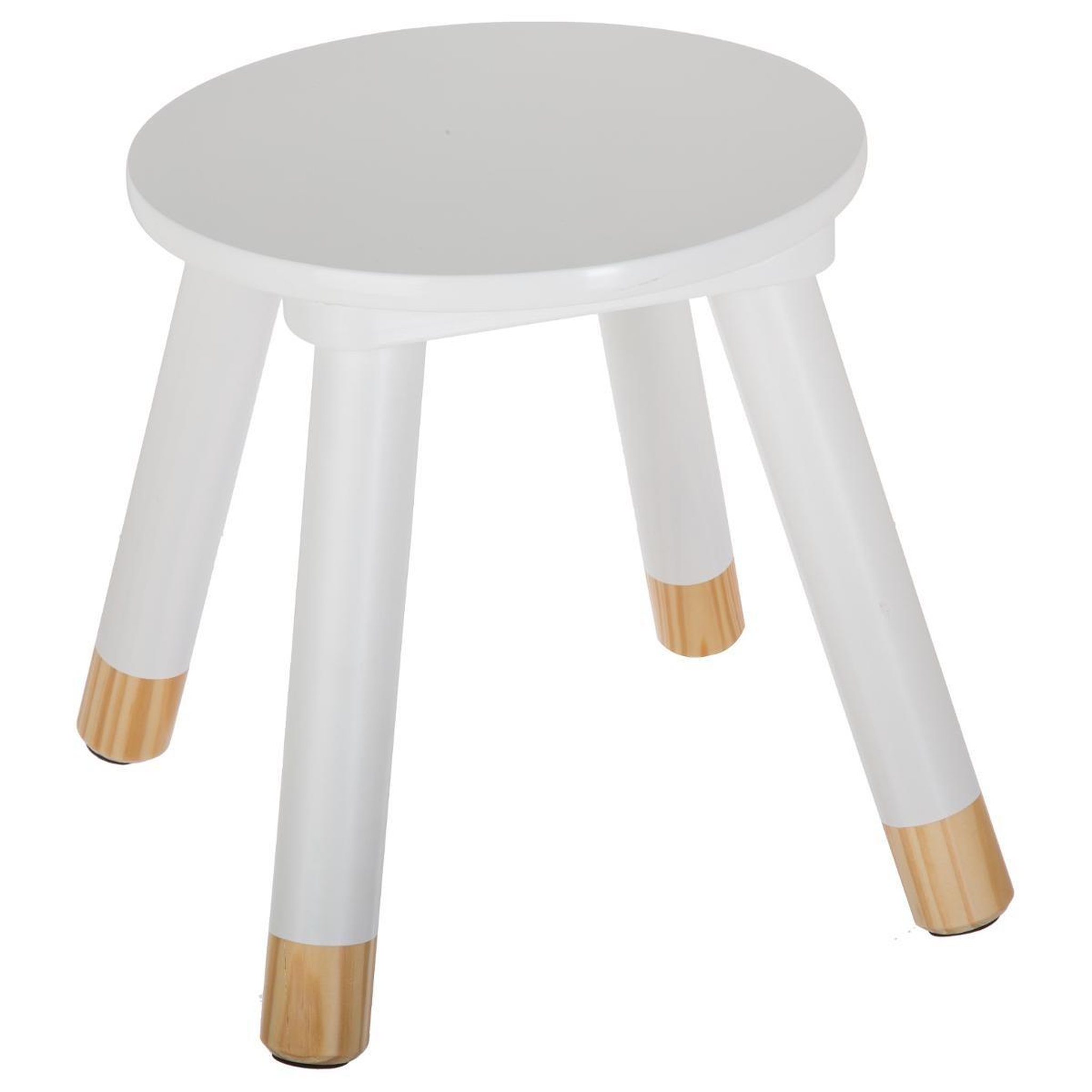 Voir la diapositive 1 : Atmosphera Kids Tabouret Enfant Design  Douceur  26cm Blanc