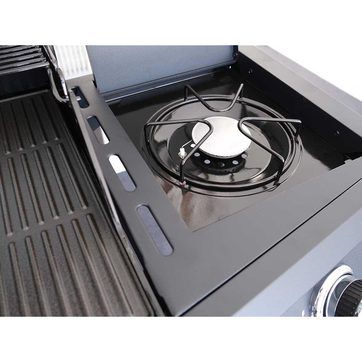 JARDIDECO Barbecue à gaz Piretto 4 brûleurs + 1 brûleur latéral - Jardideco