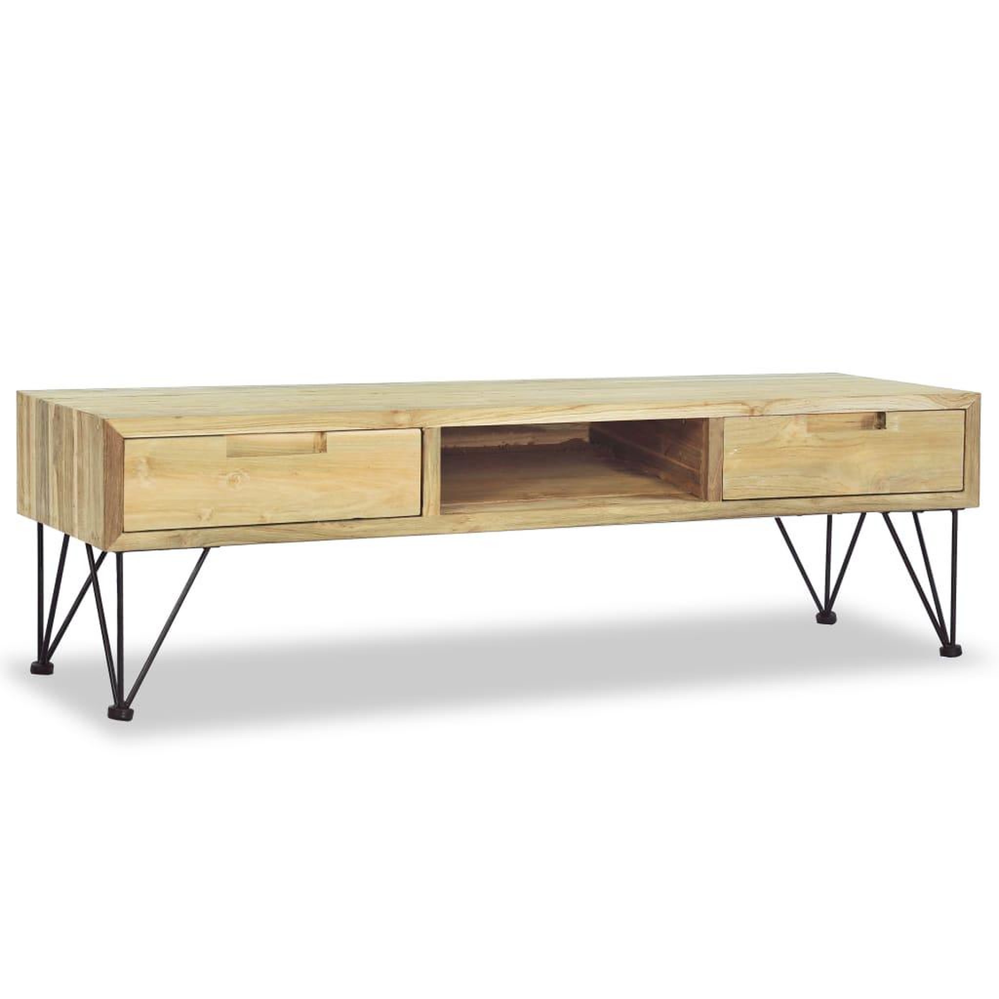 Voir la diapositive 2 : VIDAXL Meuble tv 120x35x35 cm teck massif