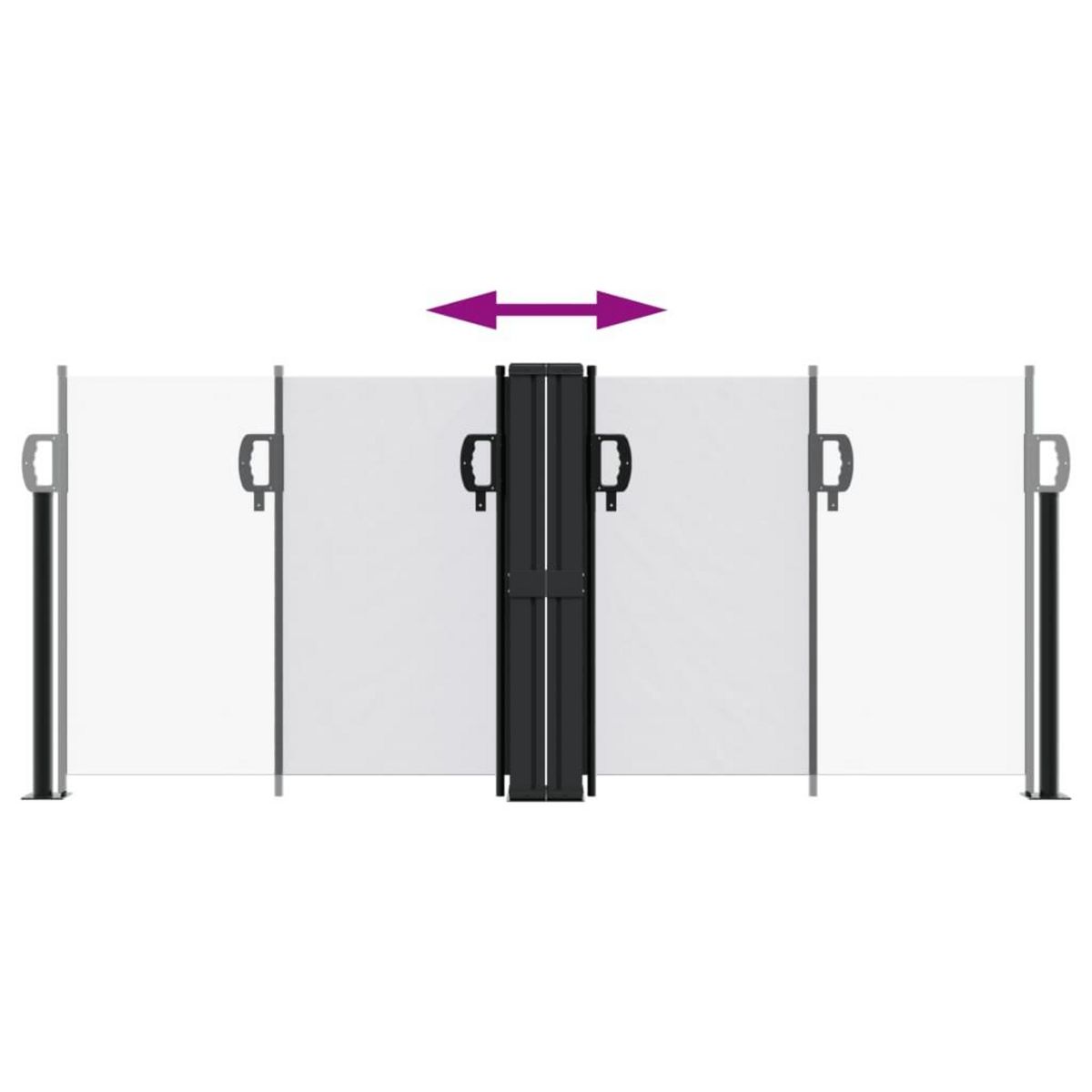 VIDAXL Auvent lateral retractable blanc 100x600 cm