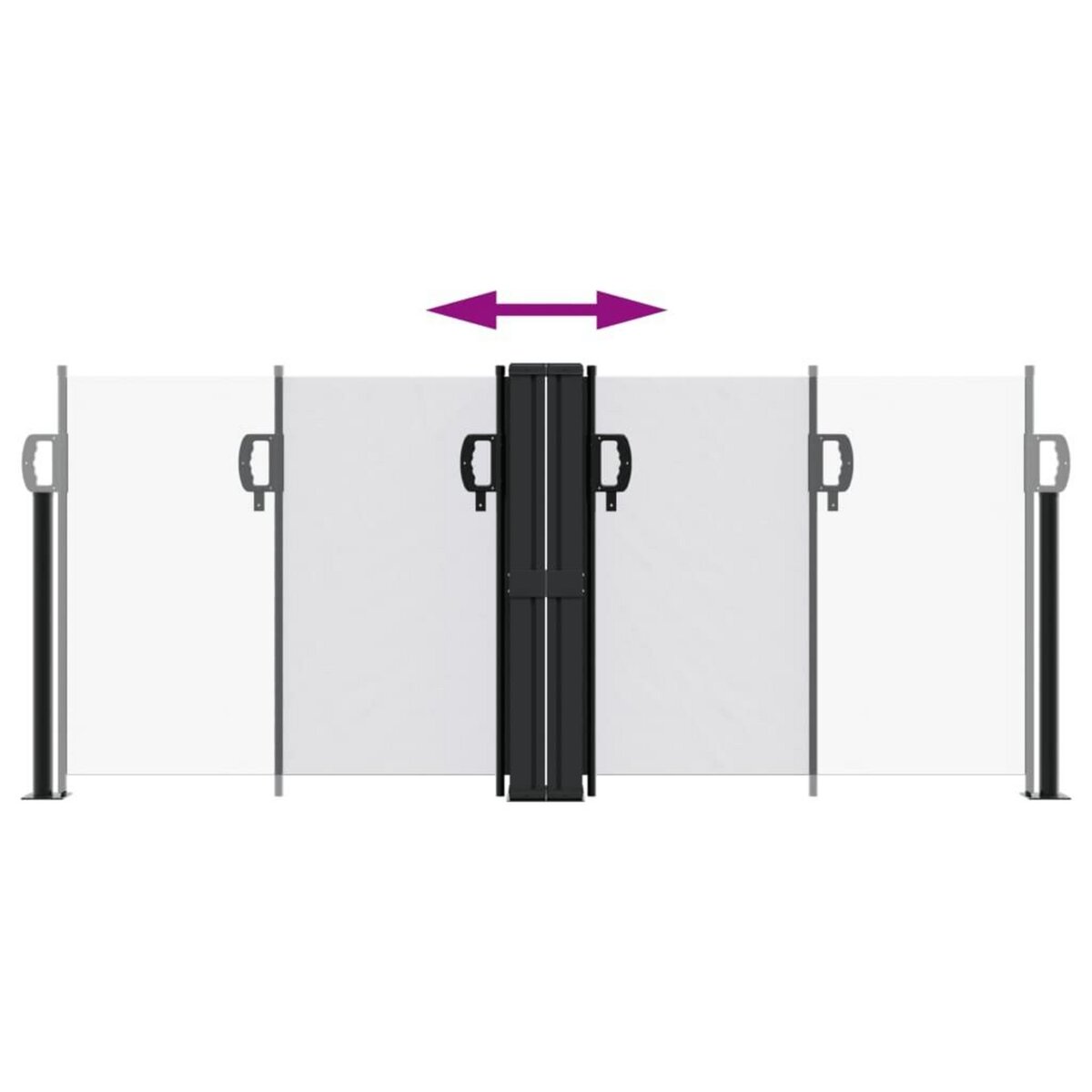 VIDAXL Auvent lateral retractable blanc 100x600 cm