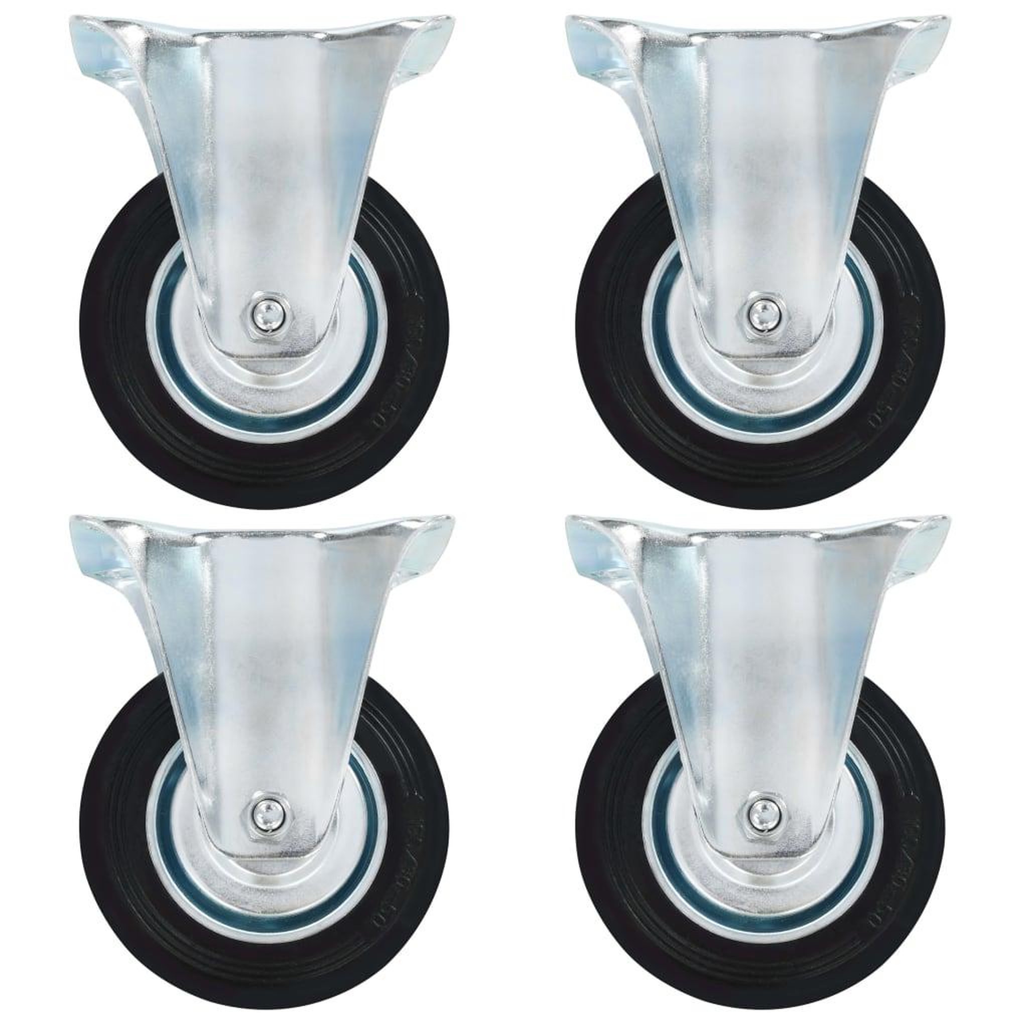 VIDAXL Roulettes fixes 4 pcs 100 mm
