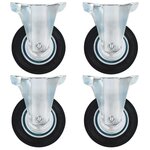 VIDAXL Roulettes fixes 4 pcs 100 mm