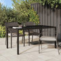 Voir la diapositive 1 : VIDAXL Table de jardin 150x90x75 cm Verre trempe/resine tressee Marron