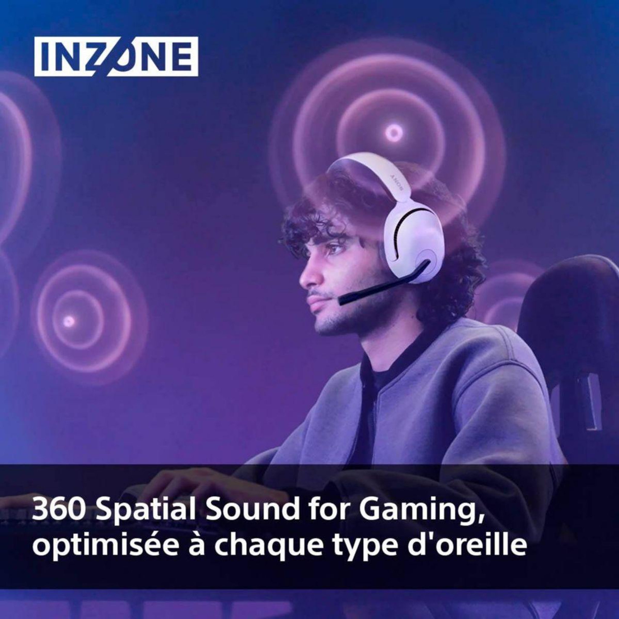 Voir la diapositive 3 : SONY Casque gamer Inzone H5 Blanc