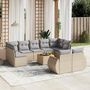 Voir la diapositive 1 : VIDAXL Salon de jardin avec coussins 10 pcs beige resine tressee