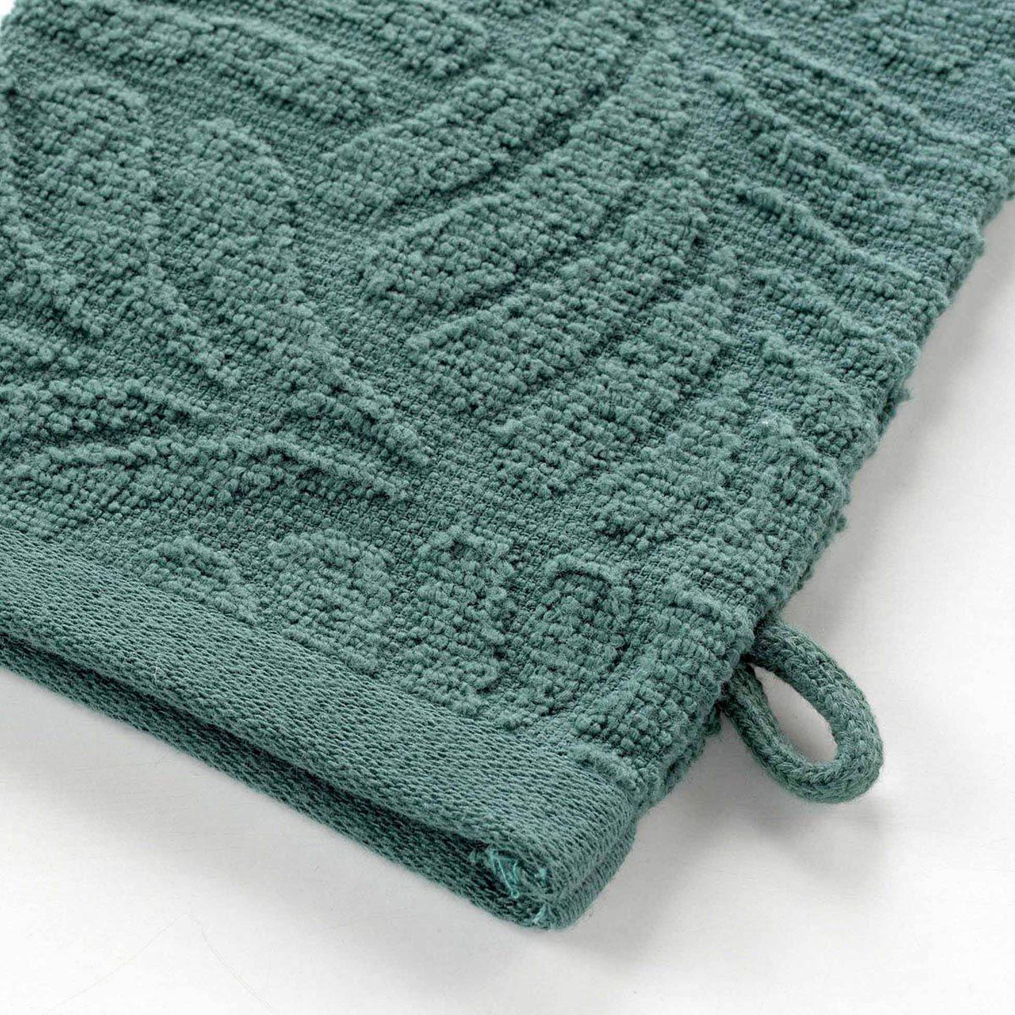 Voir la diapositive 3 : Douceur d'Intérieur Lot de 2 gants de toilette  madeira  15x21cm emeraude