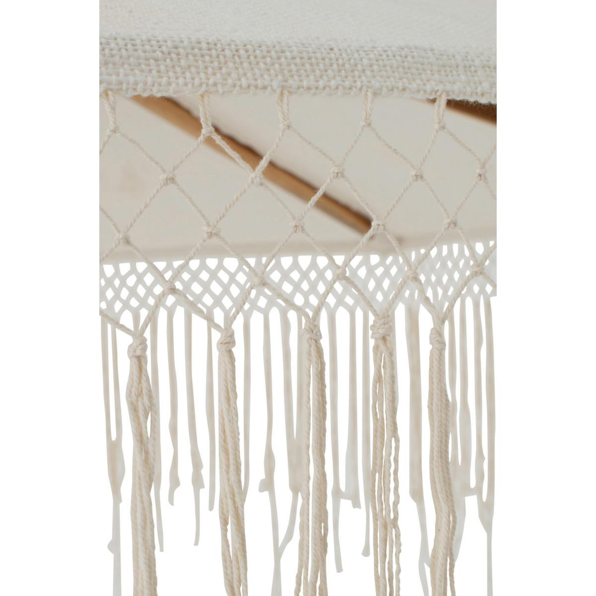 Voir la diapositive 2 : J-LINE Parasol déco en macramé  bali  250cm écru